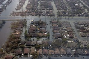 Flooding from Hurricane Katrina in New Orleans, 2005.