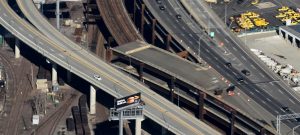 The ghost ramps of highway I-695 in Somerville, Massachusetts