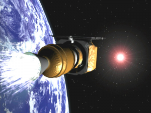 Third stage ignition, sending the Mars Climate Orbiter to Mars in December, 1998