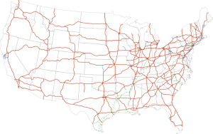 A map of the U.S. Interstate Highway System, which many regard as one of our irreplaceable assets