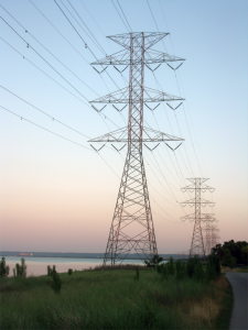 Electricity pylons, Hamilton Beach, Ontario, Canada