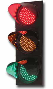 An LED traffic light